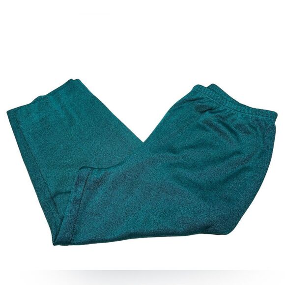 Vintage Blue Matching Blazer Set High Rise Blue Capri Pants Ankle Pants Stretch - Picture 3 of 13